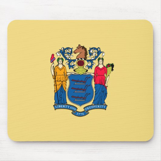 Design für die Flaggen des Staates New Jersey Mousepad (Vorne)