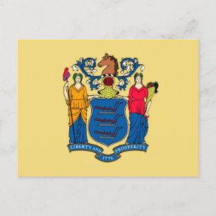 Design für die Flaggen des Staates New Jersey Postkarte