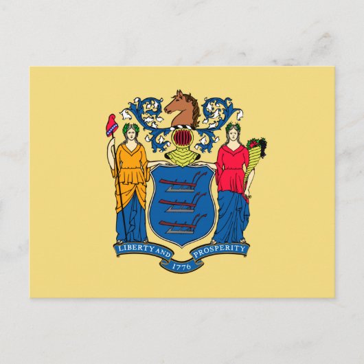 Design für die Flaggen des Staates New Jersey Postkarte (Vorderseite)
