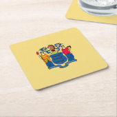 Design für die Flaggen des Staates New Jersey Rechteckiger Pappuntersetzer (angewinkelt)
