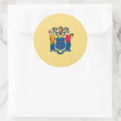 Design für die Flaggen des Staates New Jersey Runder Aufkleber (Tasche)