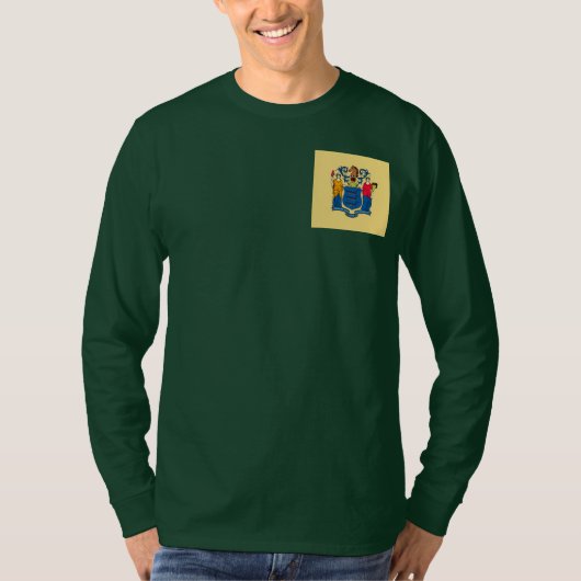 Design für die Flaggen des Staates New Jersey T-Shirt (Vorderseite)