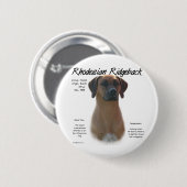 Design für die Geschichte von Rhodesian Ridgeback Button (Vorne & Hinten)