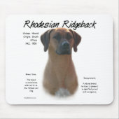 Design für die Geschichte von Rhodesian Ridgeback Mousepad (Vorne)
