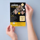 Design für die Haarstylistin - Design nach Maß in Flyer (Handgriff)
