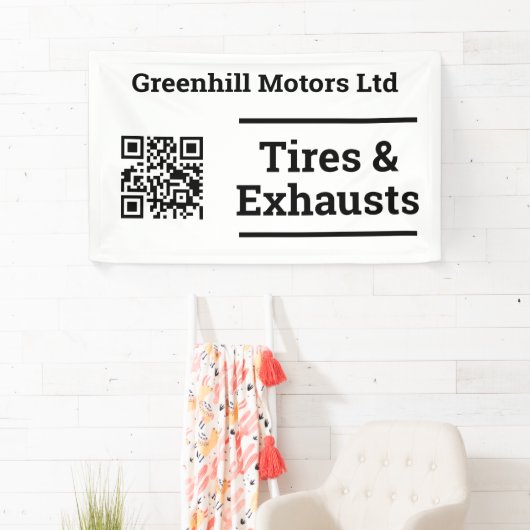 Design für die Instandhaltung von Garagen mit QR-C Banner (Insitu)