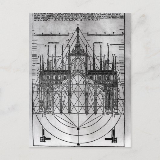 Design für die Mailänder Kathedrale Postkarte (Vorderseite)