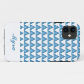 Design für die Muster Weiß und Blau Case-Mate iPhone Hülle (Rückseite (Horizontal))
