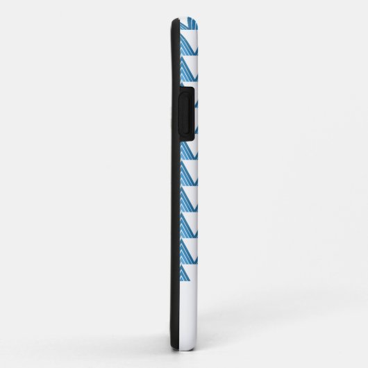 Design für die Muster Weiß und Blau Case-Mate iPhone Hülle (Hinten/Rechts)