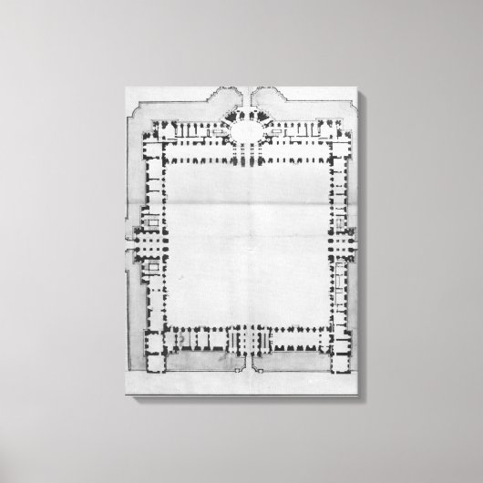 Design für die östlichen Gebäude des Louvre Leinwanddruck (Vorderseite)