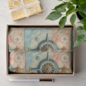 Design für die Serie "Nautical Compass" 20 Seidenpapier (Geschenk)