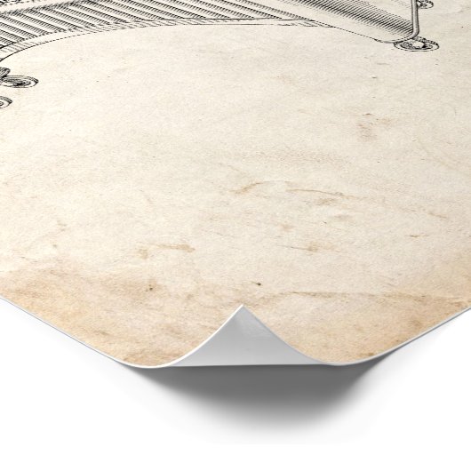 Design für ein Marimba-Patent - Old Look Poster (Ecke)