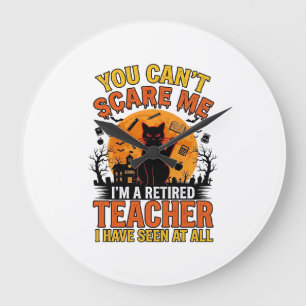 Design für ein Vintage-Shirt für pensionierte Lehr Große Wanduhr