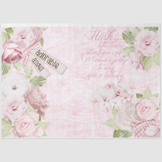 Design für eine BabyGirl-Serie 4 Seidenpapier (Vorderseite)