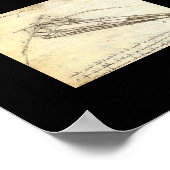 Design für eine Flugmaschine von Leonardo Da Vinci Poster (Ecke)