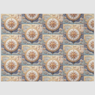 Design für eine Reihe von Nautical Compass 19 Seidenpapier