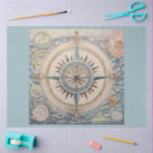 Design für eine Reihe von Nautischen Kompassen 11 Seidenpapier (Basteln)