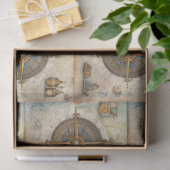 Design für eine Reihe von optischen Kompassgeräten Seidenpapier (Geschenk)