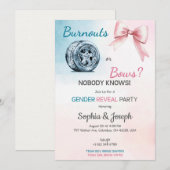 Design für eine rosa geschlechtsoffenlegende Einla Einladung (Vorne/Hinten)