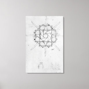 Design für einen faltbaren Capstan-Griff, Fol. 376 Leinwanddruck