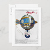 Design für einen Heißluftballon mit einem Durchmes Postkarte (Vorne/Hinten)