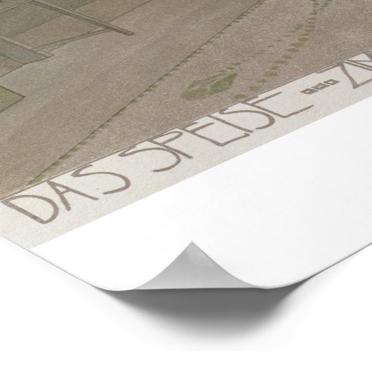 Design für einen Speisesaal, 1901 (Farblitho) Poster (Ecke)