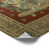 Design für einen Wandteppich in Bonapartes Studie Poster (Ecke)