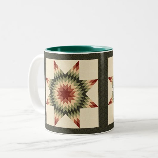 Design für Einzelsterne im Herbst Zweifarbige Tasse (Vorderseite Links)