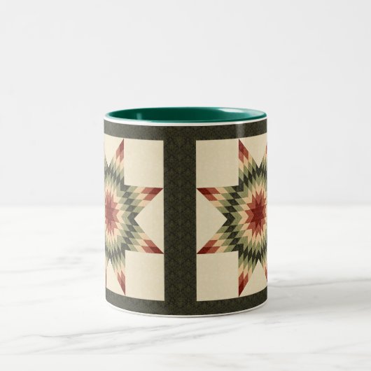 Design für Einzelsterne im Herbst Zweifarbige Tasse (Mittel)