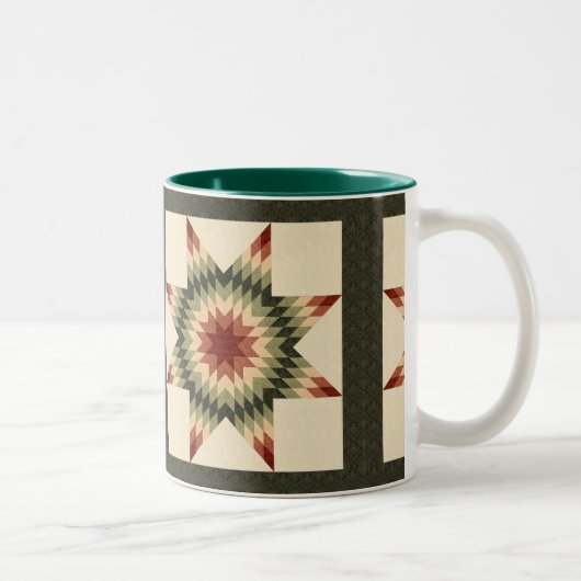 Design für Einzelsterne im Herbst Zweifarbige Tasse (Rechts)