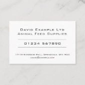 Design für fett und eindeutig Gefüttert Tierproduk Visitenkarte (Rückseite)