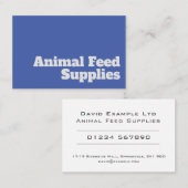 Design für fett und eindeutig Gefüttert Tierproduk Visitenkarte (Vorne/Hinten)