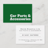 Design für fette und saubere Autoteile und -zubehö Visitenkarte (Vorne/Hinten)