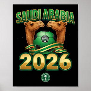 Design Für Fußball 2026 Saudi-Arabien-Mannschaft  Poster