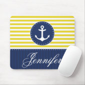 Design für gelbe und blaue Ankerfarben - benutzerd Mousepad (Mit Mouse)