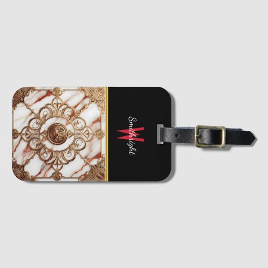 Design für Gilded-Marmor-Panel Gepäckanhänger (Vorderseite (Horizontal))