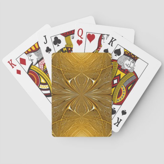Design für goldenes Metallmuster Spielkarten (Rückseite)