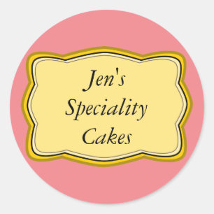 Design für Goldrahmen Runder Aufkleber