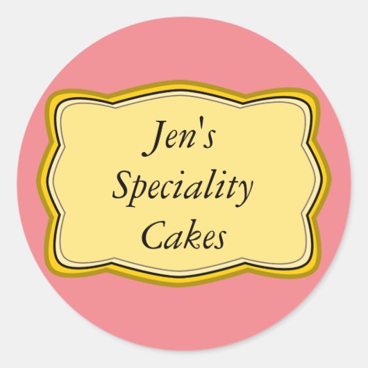 Design für Goldrahmen Runder Aufkleber (Vorderseite)