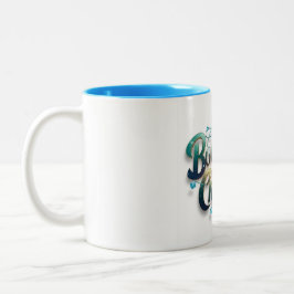 "Design für grenzenlose Kreative"-Logos Zweifarbige Tasse