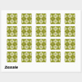 Design für grüne Tile 2 - Wirbel Quadratischer Aufkleber (Blatt)