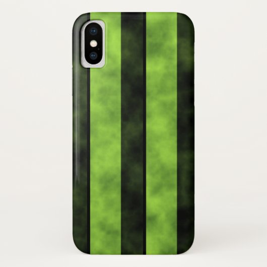 Design für grüne und schwarze Streifen Case-Mate iPhone Hülle (Rückseite)