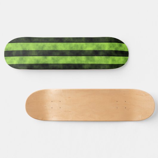 Design für grüne und schwarze Streifen Skateboard (Horizontal)