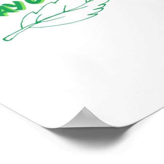 Design für grünen Text bleibe Poster (Ecke)