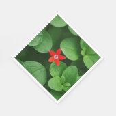 Design für grünes Leaf und rote Blume Serviette (Ecke)