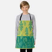 Design für grünes und gelbes Leaf Schürze (Getragen)