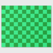 Design für helles und dunkelgrünes Schachbrett Geschenkpapier (Flach)