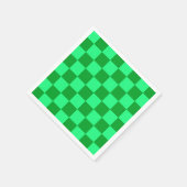 Design für helles und dunkelgrünes Schachbrett Serviette (Ecke)