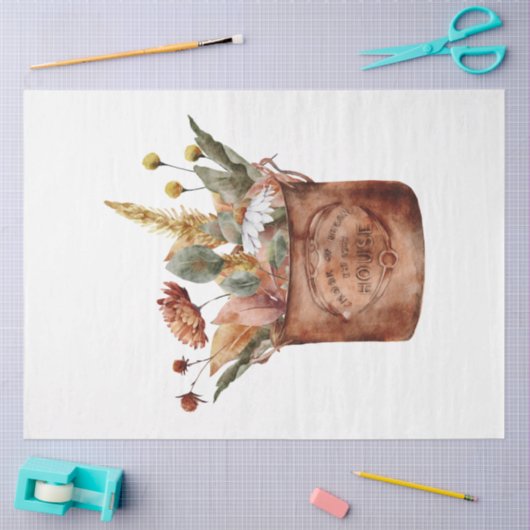 Design für Herbst und Blumen 11 Seidenpapier (Basteln)