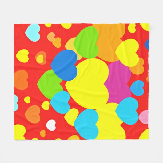 Design für Herz-Muster Fleecedecke (Vorderseite (Horizontal))